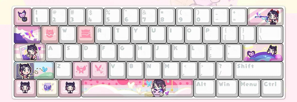 cute Kawaii Clove valorant keycaps