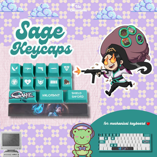 Sage Valorant agent keycaps